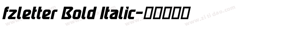 fzletter Bold Italic字体转换